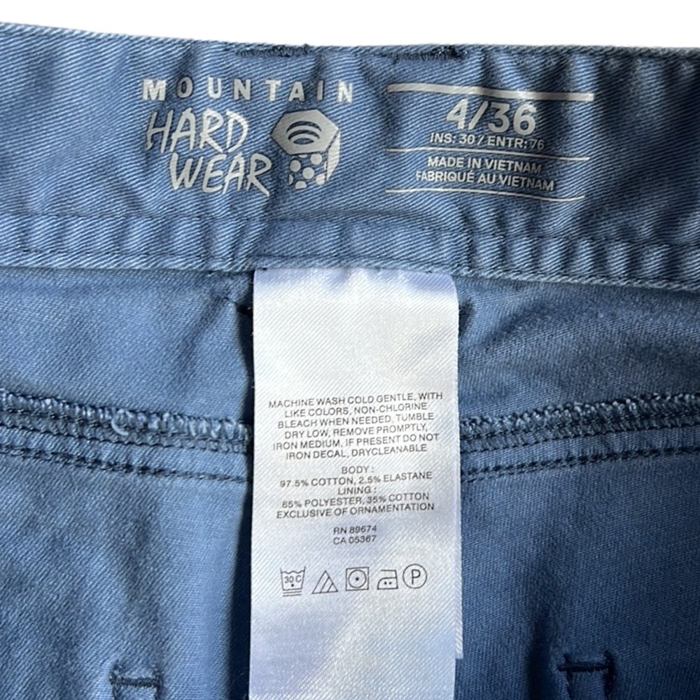 Mountain Hardwear Medium Blue Crop Hiking Pants Size 4/36 - Picture 4 of 8